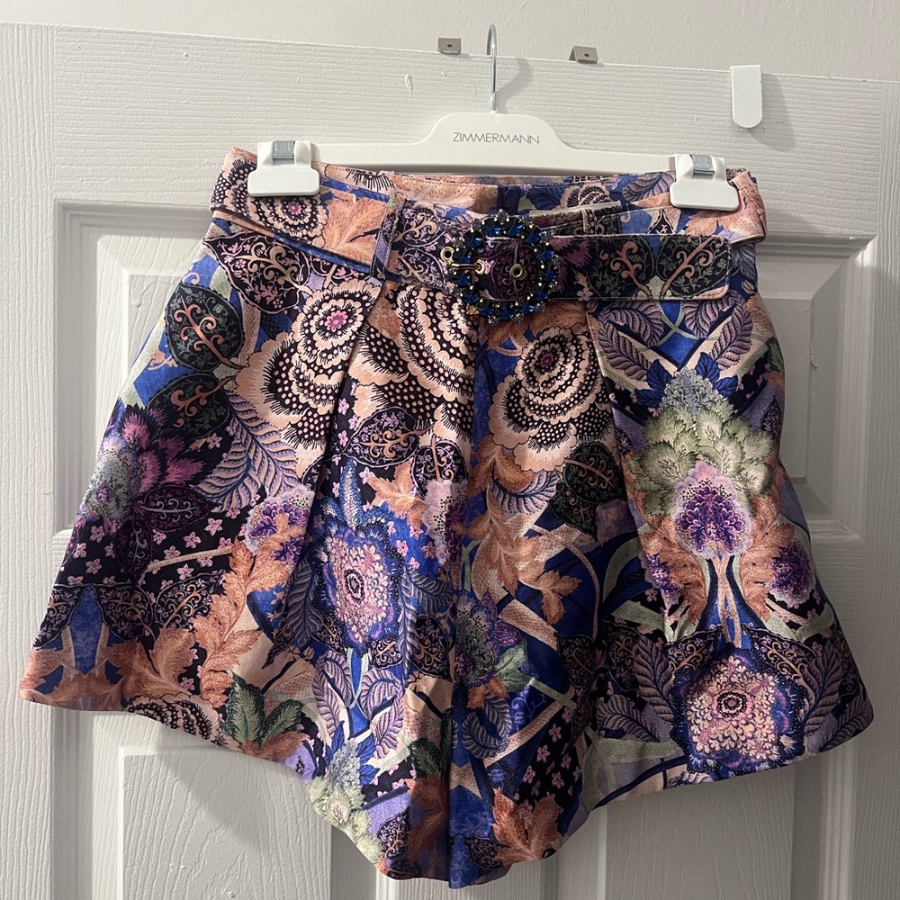 Zimmermann Women's Floral Celestial Tuck Shorts - Multicolor